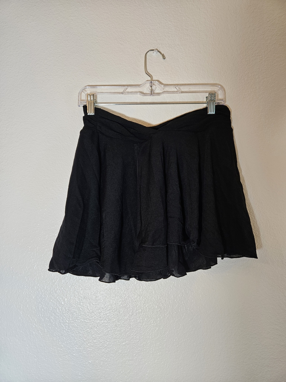 NWOT Black Flowing Chemise Slip with Subtle Ruching